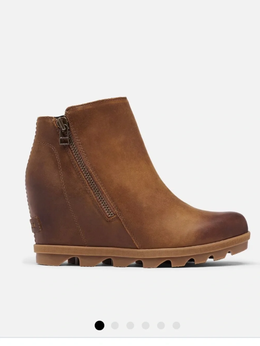 Sorel Joan of Arctic Wedge II Boot NL3365 Taupe Camel Zip Size 8